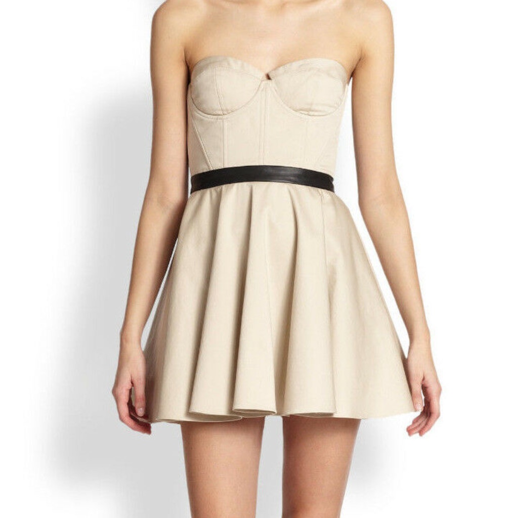 Alice + Olivia 'Simoes' ~ Beige Strapless Bustier